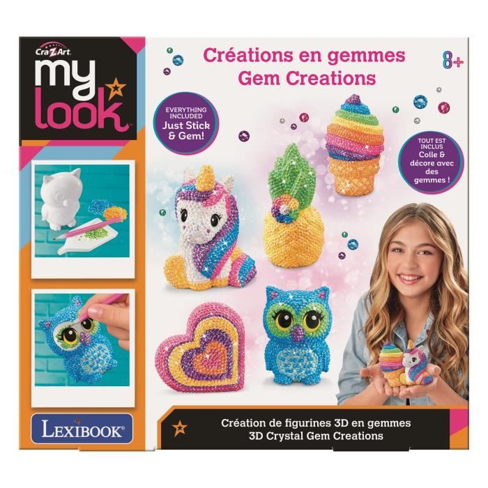 LEXIBOOK CRAZART - Création de figurines 3D en pierres précieuses - Des 8 ans