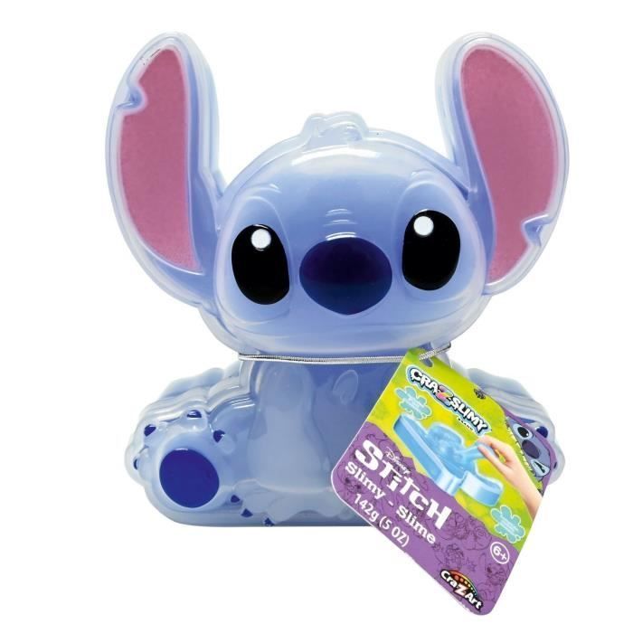 LEXIBOOK CRAZART - Slime doux et bleu clair avec des confettis a mélanger - Etui en forme de Stitch