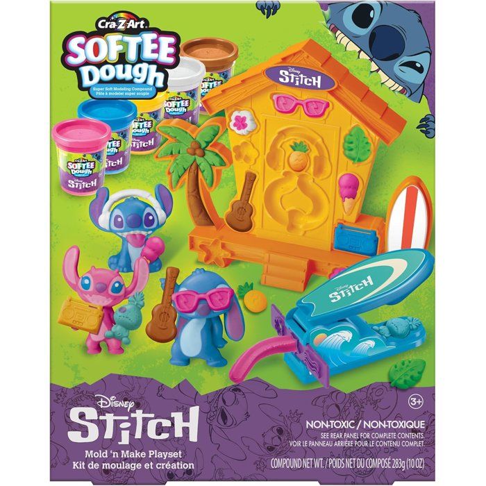 LEXIBOOK CRAZART - Kit de fabrication de figurines Stitch en pâte a modeler douce et malléable