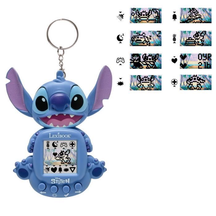 LEXIBOOK - Mon compagnon virtuel Stitch - Console de jeu portable pour enfants avec écran colorisé - Des 5 ans