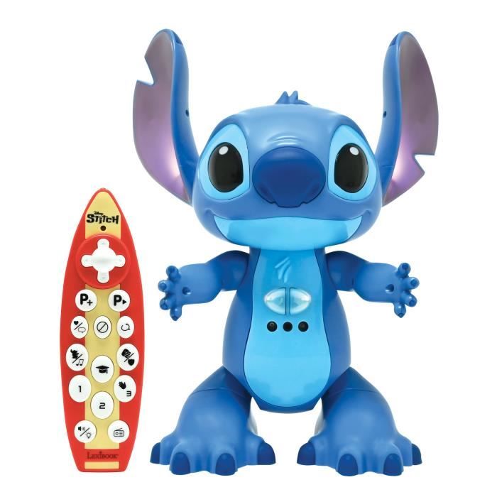 Stitch Robot interactif bilingue français anglais, Contrôle Gestuel et Télécommande, Réagit au Toucher, Programmable, L