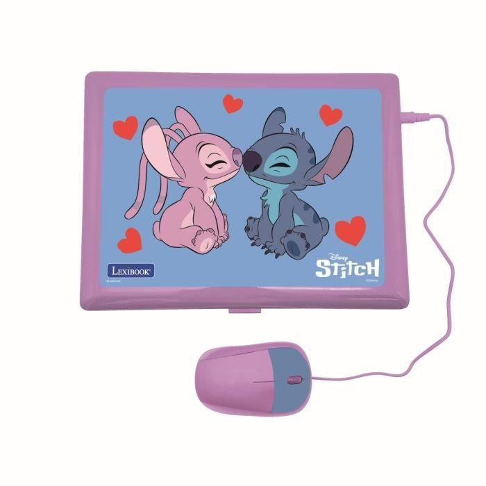 Ordinateur EXCLUSIF éducatif bilingue Stitch et Angel 124 activités (Français-Anglais)