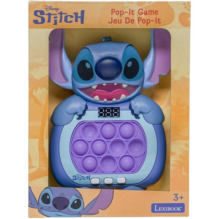 Jeu a pousser Stitch - Lexibook - Fast Push - Disney Stitch - Bleu - 10 bulles antistress - 999 niveaux - 6 mode de jeu - Des 6 ans