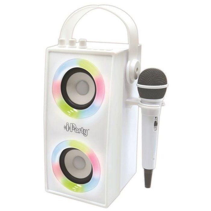 Enceinte Karaoké Enfant - LEXIBOOK - iParty - Bluetooth V5.0 - Effets Lumineux