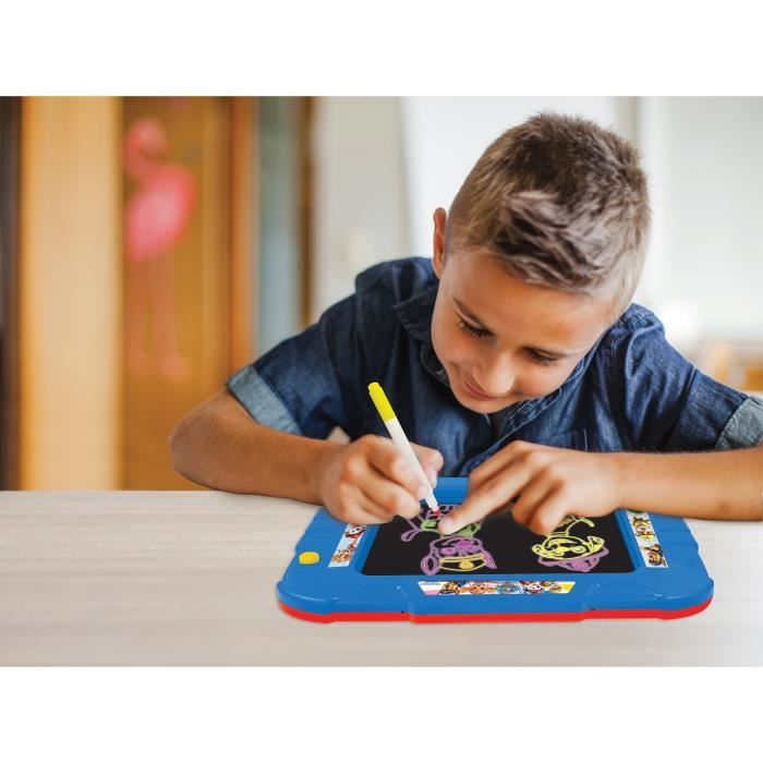 Ardoise a dessiner lumineuse nÈon Pat' Patrouille - LEXIBOOK - 6 modeles coloris