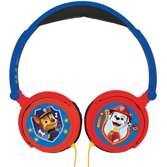 Casque stÈrÈo filaire pliable Pat' Patrouille pour enfants avec limitation de volume d'Ècoute - LEXIBOOK