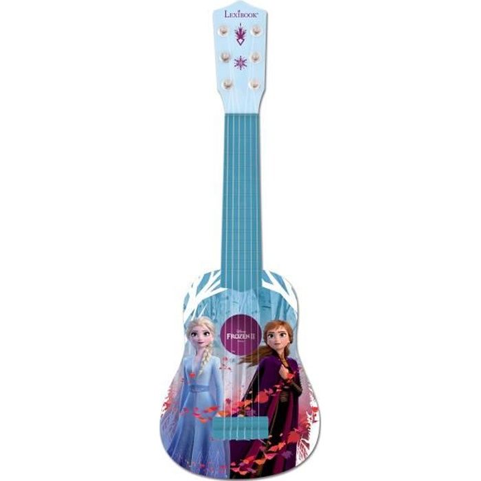 Lexibook, Reine des neiges, Ma premiere Guitare pour Enfant, 6 Cordes en Nylon, 53 cm, Guide Inclus, Des 3 ans
