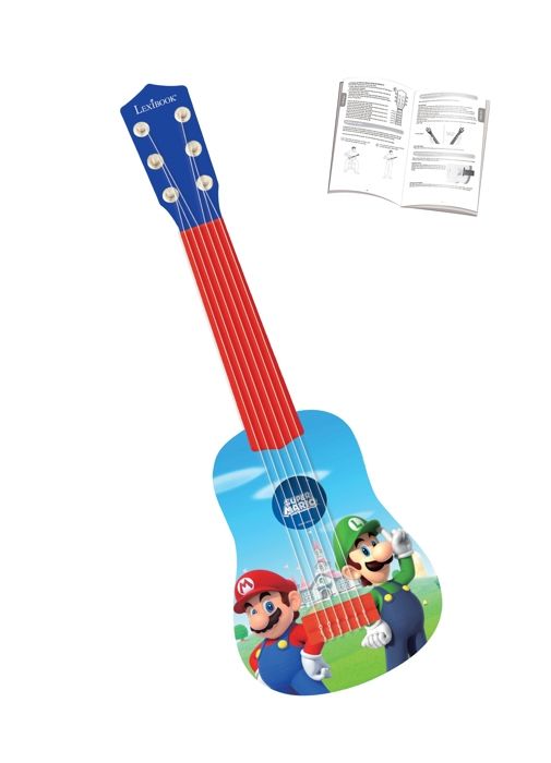 Lexibook, Super Mario, Ma premiere Guitare pour Enfant, 6 Cordes en Nylon, 53 cm, Guide Inclus, Des 3 ans