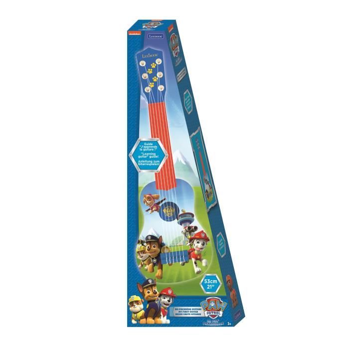 Lexibook, Pat'Patrouille, Ma premiere Guitare pour Enfant, 6 Cordes en Nylon, 53 cm, Guide Inclus, Des 3 ans