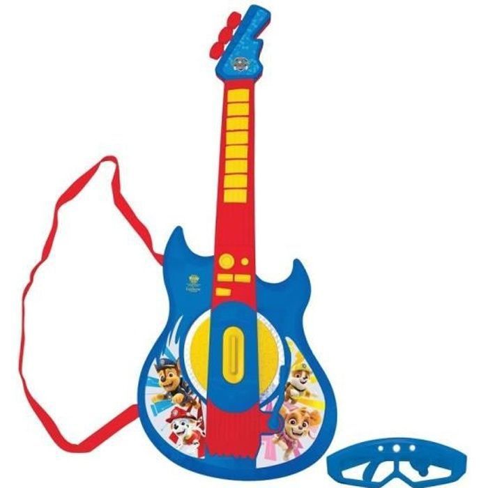 Lexibook - Pat'Patrouille - Guitare électronique lumineuse - Lunettes avec microphone - Mélodies - 2 modes de jeu - Prise MP3