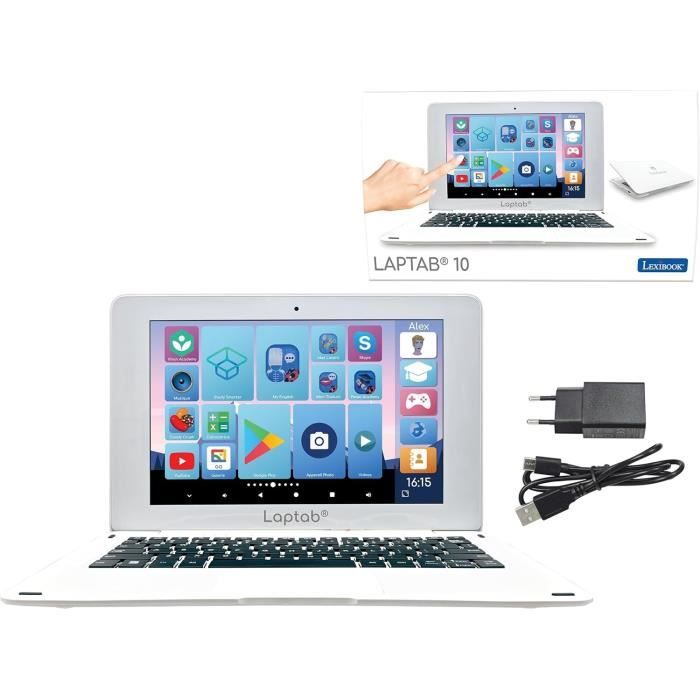 Ordinateur portable tactile LAPTAB pour enfant de 7 ans et plus, écran Full HD de 10.1, stockage 128Go, RAM 4 Go, LEXIBOOK