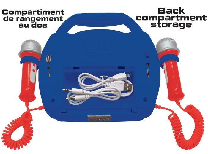 Enceinte Bluetooth Spider-Man - LEXIBOOK - Effets Lumineux, Micros, KaraokÈ et Enregistrement