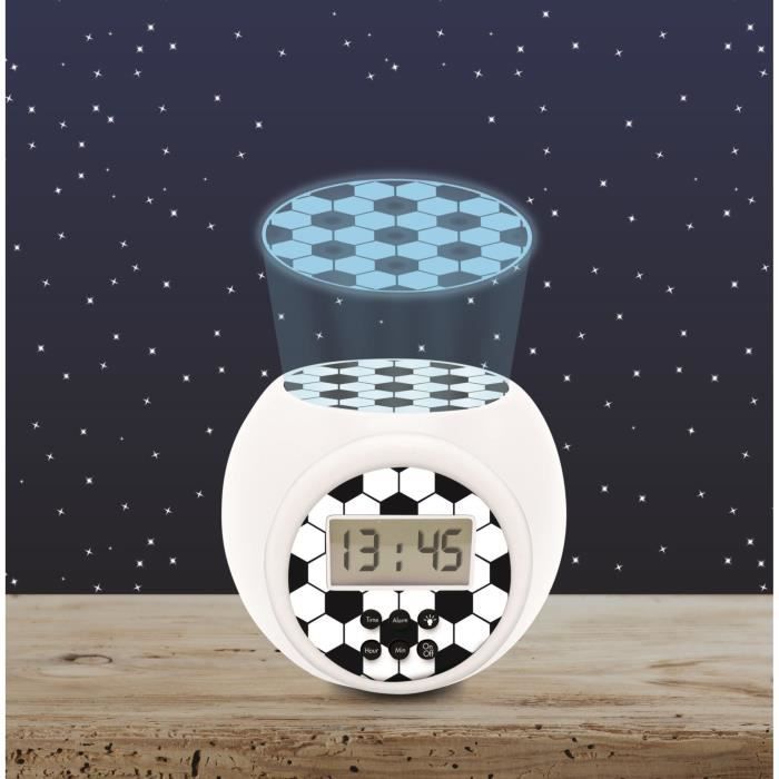 RÈveil projecteur Èdition Football LEXIBOOK - Design 100% foot avec projection d'un ballon en 3 couleurs