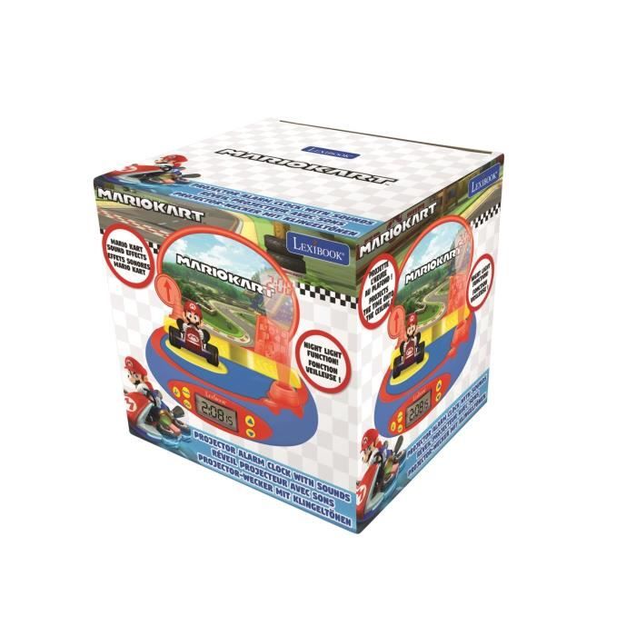 MARIO KART - RÈveil Projecteur avec Sons du jeu vidÈo Nintendo - LEXIBOOK