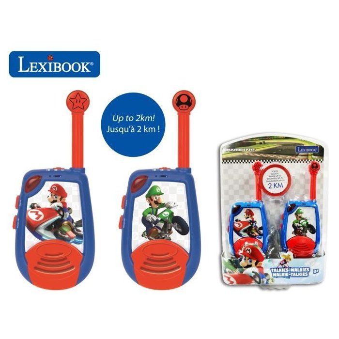 Lexibook, Mario, Talkies-Walkies 200m, Jeu de Communication pour Enfant, 2 canaux de Communication, Piles