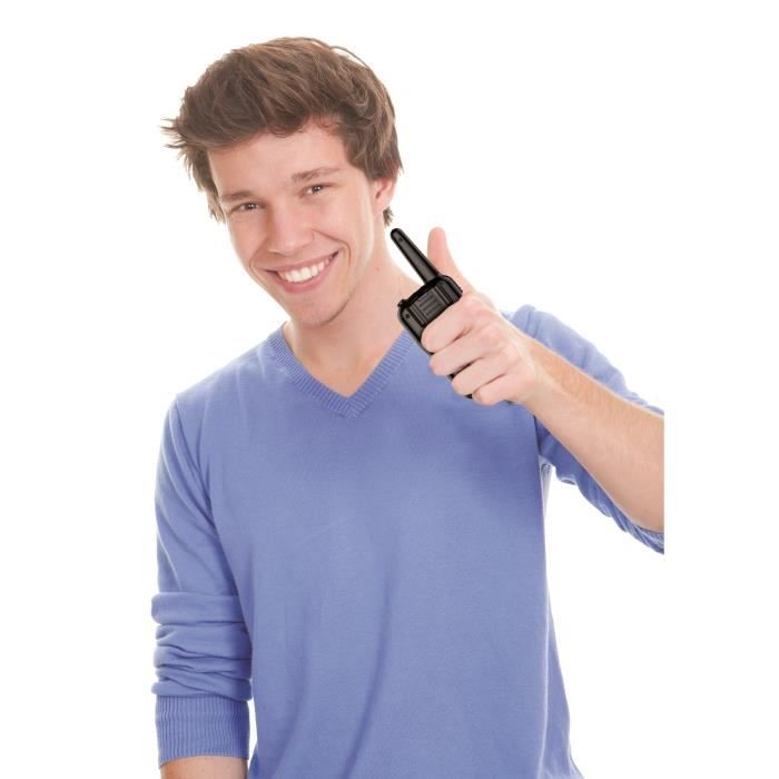 Talkie-Walkies LEXIBOOK noirs - PortÈe 8 km - Fonction Moniteur - Lampe de poche intÈgrÈe