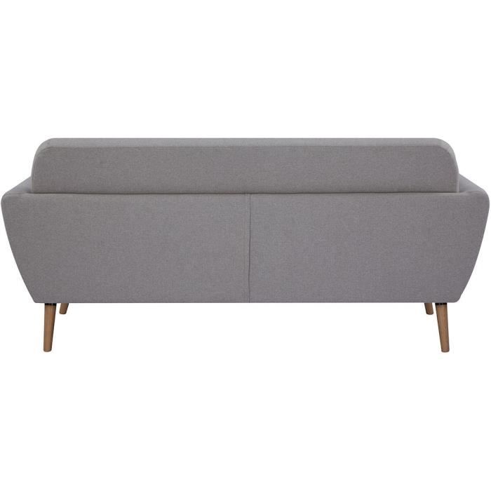 Canapé - 3 places - LILLY - Tissu Beige - 193 x 79 x 86 cm - SENHO