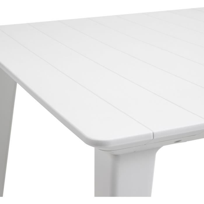 Table de jardin - rectangulaire - blanc - en résine - 8 a 10 personnes - Lima -Allibert by KETER