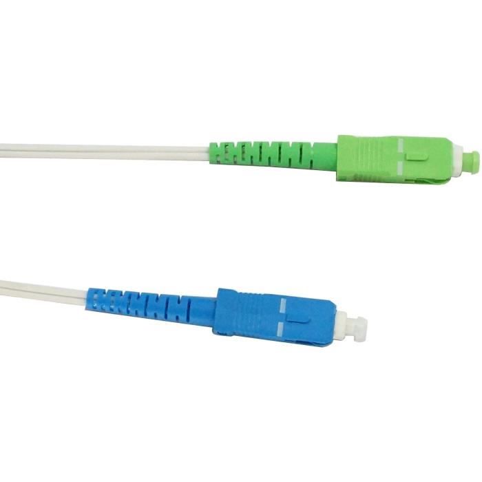 Câble fibre optique SC-APC / SC-UPC - LINEAIRE - FB125I - Pour Freebox - 15 m