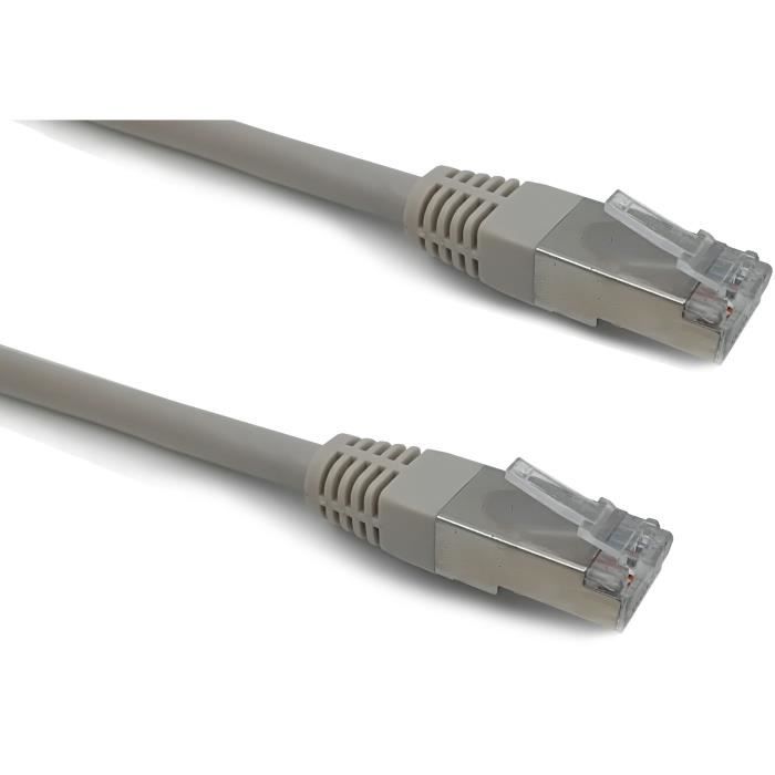 Câble RJ45 Cat.6 - LINEAIRE - PCC6FH - 10 m - Blindé F/UTP - Connecteurs RJ45 mâle