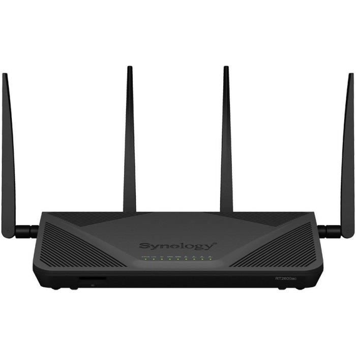 SYNOLOGY Routeur sans fil wifi RT2600AC- AC Dual-band 2600 Mbps - MU-MIMO avec 4 ports LAN et 1 port WAN 10/100/1000 Mbps