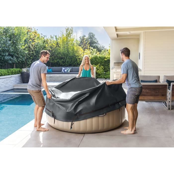 Couverture Thermique - INTEX - PureSpa Rond - 8 places - Evite la déperdition de chaleur