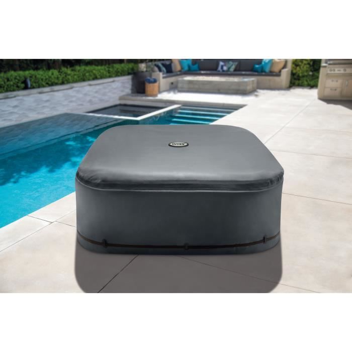 Couverture Thermique - INTEX - PureSpa Carré - 4 places - Evite la déperdition de chaleur