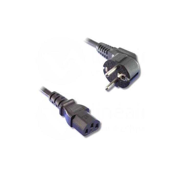 C‚ble d'alimentation 2 PÙles + Terre 1,20m