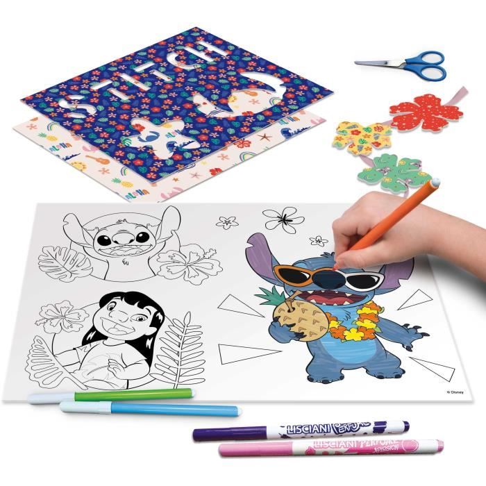 Kit de dessin - LISCIANIGIOCHI - STITCH - Table lumineuse - Modeles, Feutres