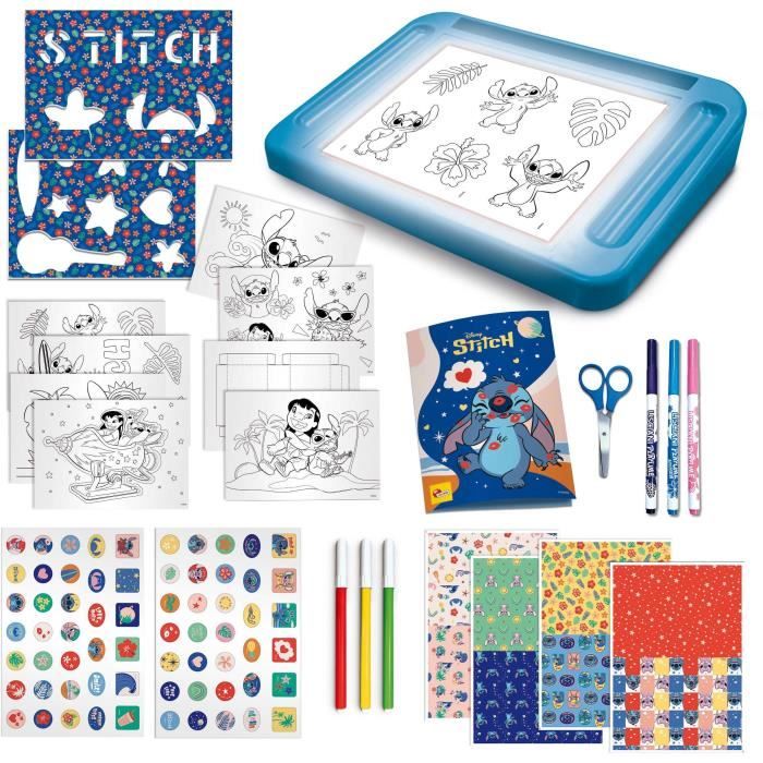 Kit de dessin - LISCIANIGIOCHI - STITCH - Table lumineuse - Modeles, Feutres