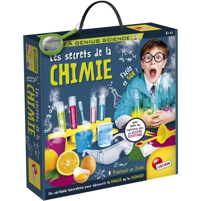 Laboratoire chimie - LISCIANI - I'm a Genius - Secrets de la chimie - 50 expériences - Matériel complet - Activités sűres
