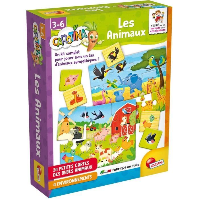 Jeu d'Association - CAROTINA BABY - Découverte des animaux