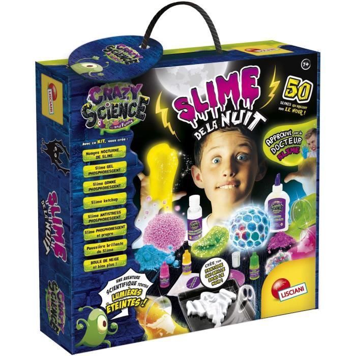 Slime de la Nuit - Kit Scientifique - CRAZY SCIENCE - Phosphorescent, Composants lumineux