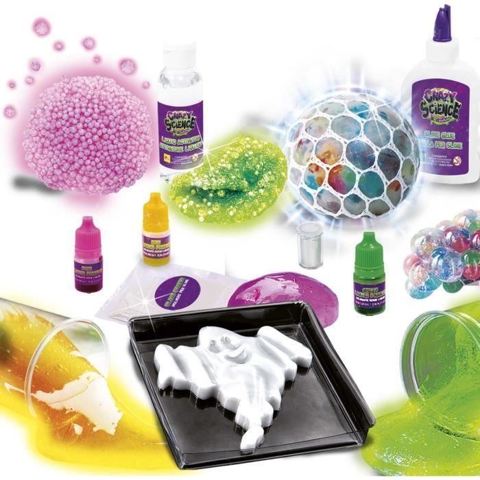Slime de la Nuit - Kit Scientifique - CRAZY SCIENCE - Phosphorescent, Composants lumineux