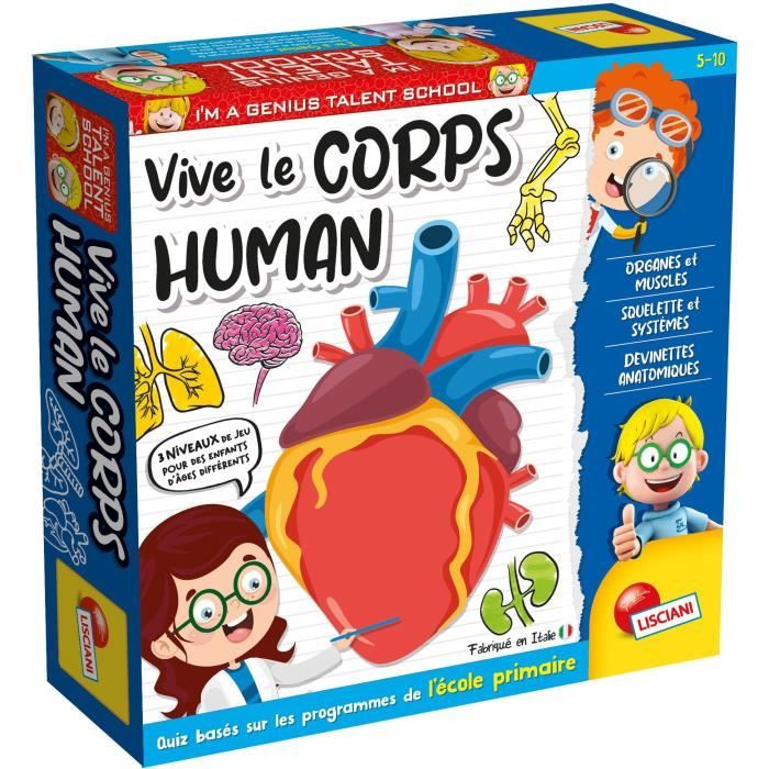 Jeu Èducatif - LISCIANI - Vive le Corps Humain - DÈcouverte du corps - Quiz et parcours - Multiniveaux ludiques