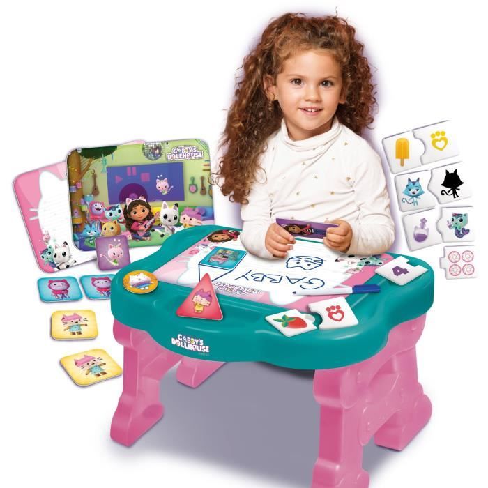 Table éducative - LISCIANI - Gabby's Dollhouse - Super Desk - Jeux logiques - Personnages animés - Activités ludiques