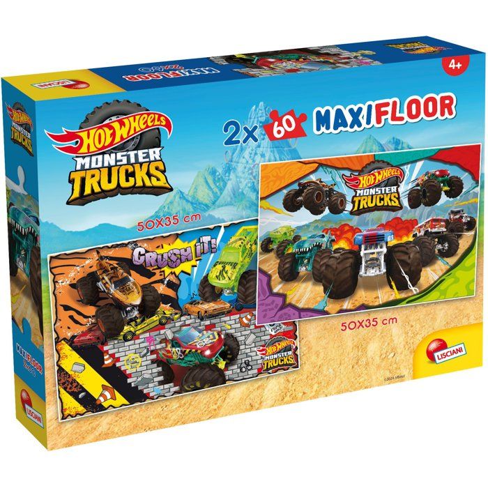 Puzzle MaxiFloor - HotWheels - LISCIANIGIOCHI - 2 x 60 pieces - Des 4 ans