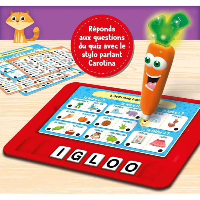 Jeu Èducatif - LISCIANI - Carotina - Stylo parlant - Grand jeu vocabulaire - Alphabet interactif - Des 3 ans