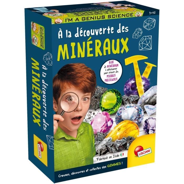 Découverte des minéraux - Kit Scientifique - I'M A GENIUS POCKET - Bloc a creuser