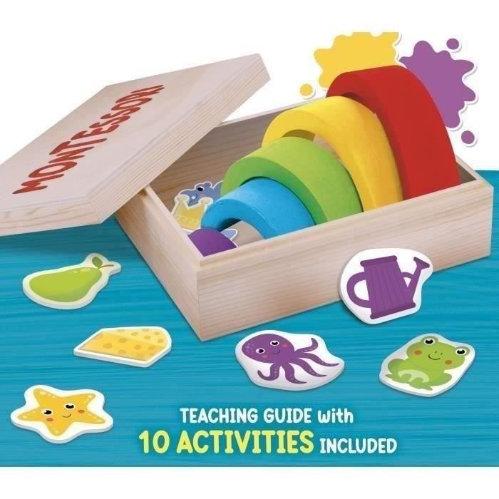 Jeu éducatif - LISCIANI - Montessori Box - La vue - Arc-en-ciel en bois - Couleurs et vision - Activités Montessori