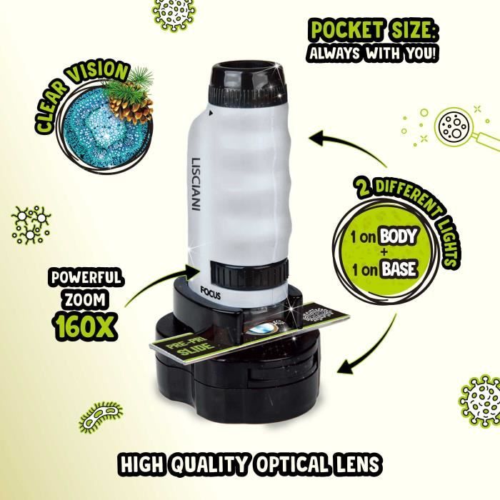 Microscope Portable - I'M A GENIUS - Grossissement puissant