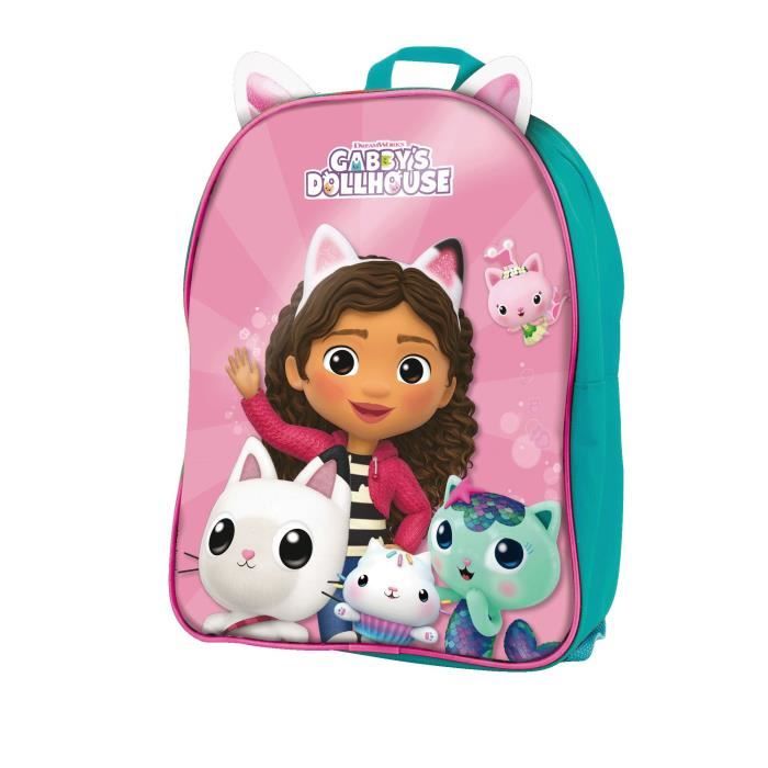 École de dessin - LISCIANI - Gabby's Dollhouse - Sac a dos créatif - Ardoises et autocollants - Portable et pratique