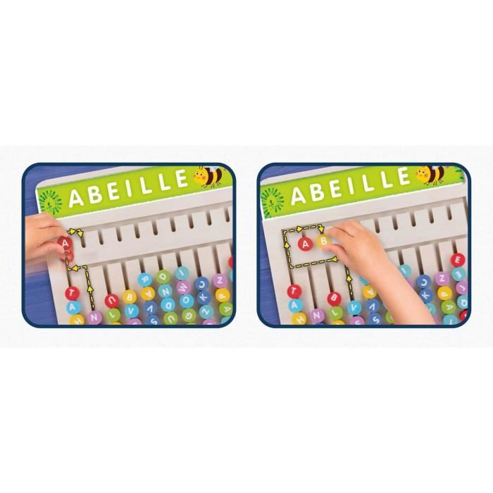 Compose-mots - Jeu Montessori - MONTESSORI - Tableau en Bois, Lettres et Chiffres Magnétiques