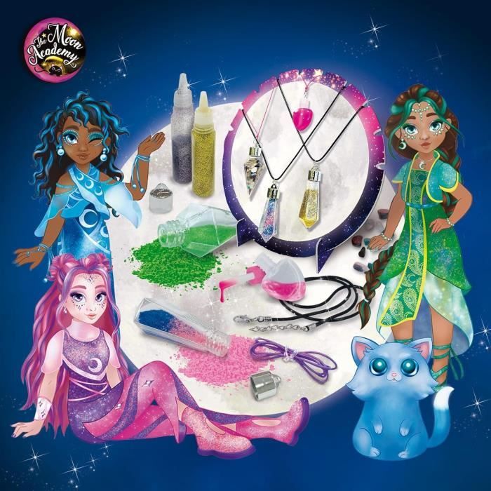 Cristaux magiques - Kit Créatif - THE MOON ACADEMY - Paillettes, Pierres et Bases Incluses
