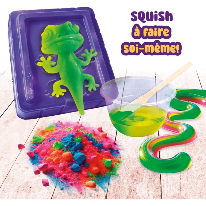 SLUMI SCIENCE Pocket Caméléon Squish - Kit Créatif - LISCIANIGIOCHI - Moule & Effet Molleux - Des 7 ans