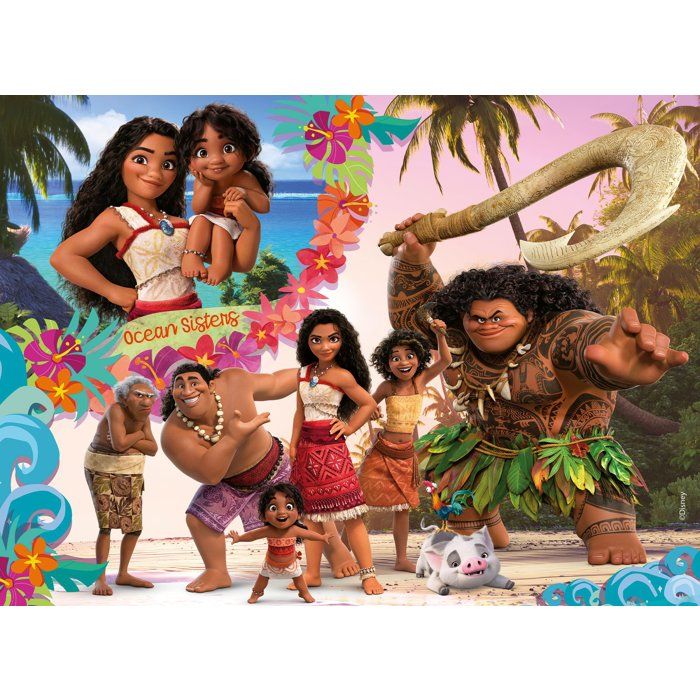 Puzzle MaxiFloor - Vaiana 2 - LISCIANIGIOCHI - 4 x 48 pieces - Des 4 ans