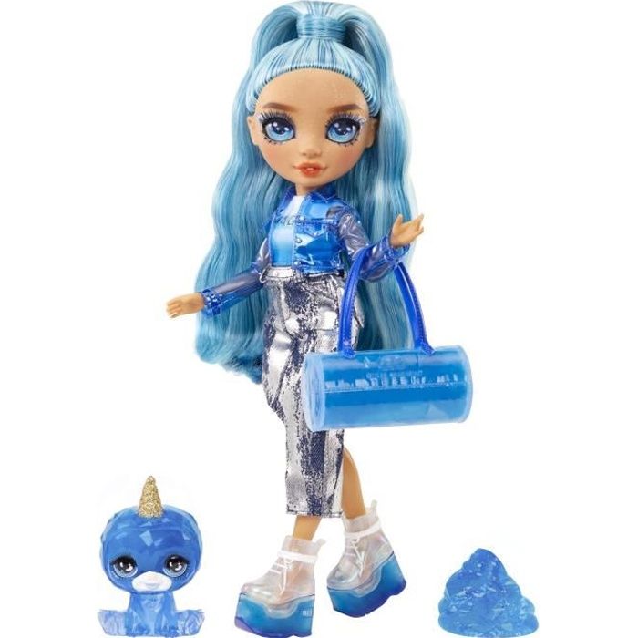 Rainbow High PoupÈe Mannequin avec Kit de Slime et Animal de Compagnie - Skyler (Bleu) - PoupÈe PailletÈe 28 cm avec Kit de Slime