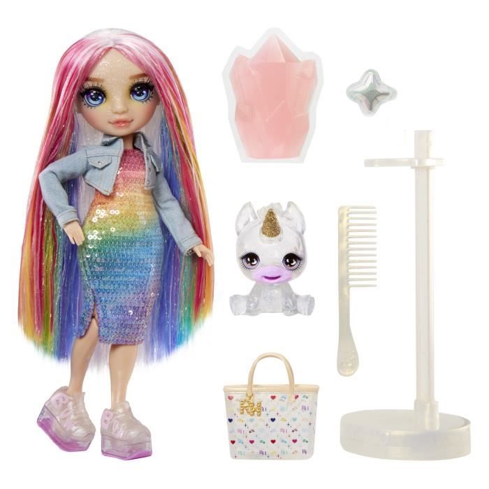 Rainbow High PoupÈe Mannequin avec Kit de Slime et Animal de Compagnie - Amaya (Rainbow) - PoupÈe PailletÈe 28 cm avec Kit de Slime