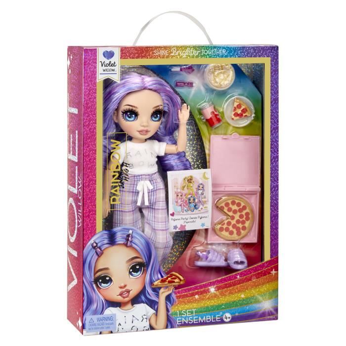 Junior High Pyjama Party -†PoupÈe mannequin articulÈe 22 cm - Violet (Violet) - Nombreux accessoires - a partir de 4 ans