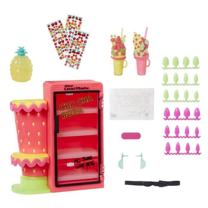 L.O.L. Surprise OMG Sweet Nails - Bar a ongles - Poupée mannequin Pinky Pops Fruit Shop - Theme Fruit - A partir de 4 ans